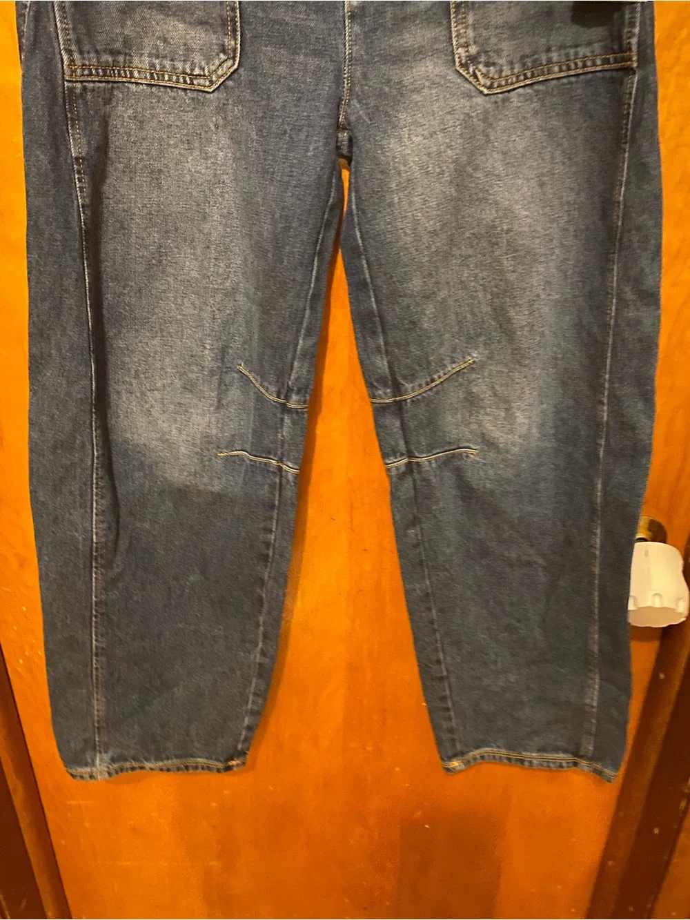 Justice Girl's Denim Barrel Blue Jeans Color Dark Wash Size 16
